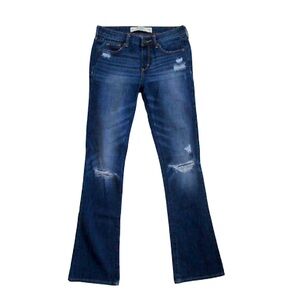 ABERCROMBIE & FITCH JEANS THE A&F SKINNY BOOT DISTRESSED SIZE 25